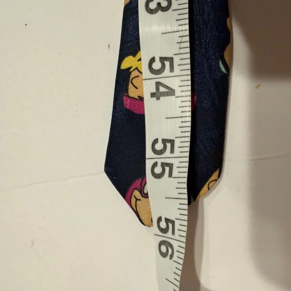 Vintage Flintstones Tie Fred Barney Dino 90s Novelty Y2K Dopamine Dadcore